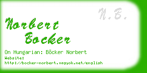 norbert bocker business card